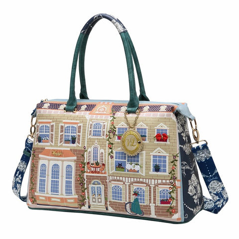 VENDULA Heritage Victorian Dolls House Double Sided Weekender Tote