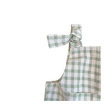Neutral Shorty Plaid Overalls