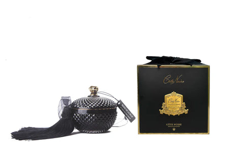 Cote Noire Round Art Deco Candle - Black & Gold - Queen Of The Night