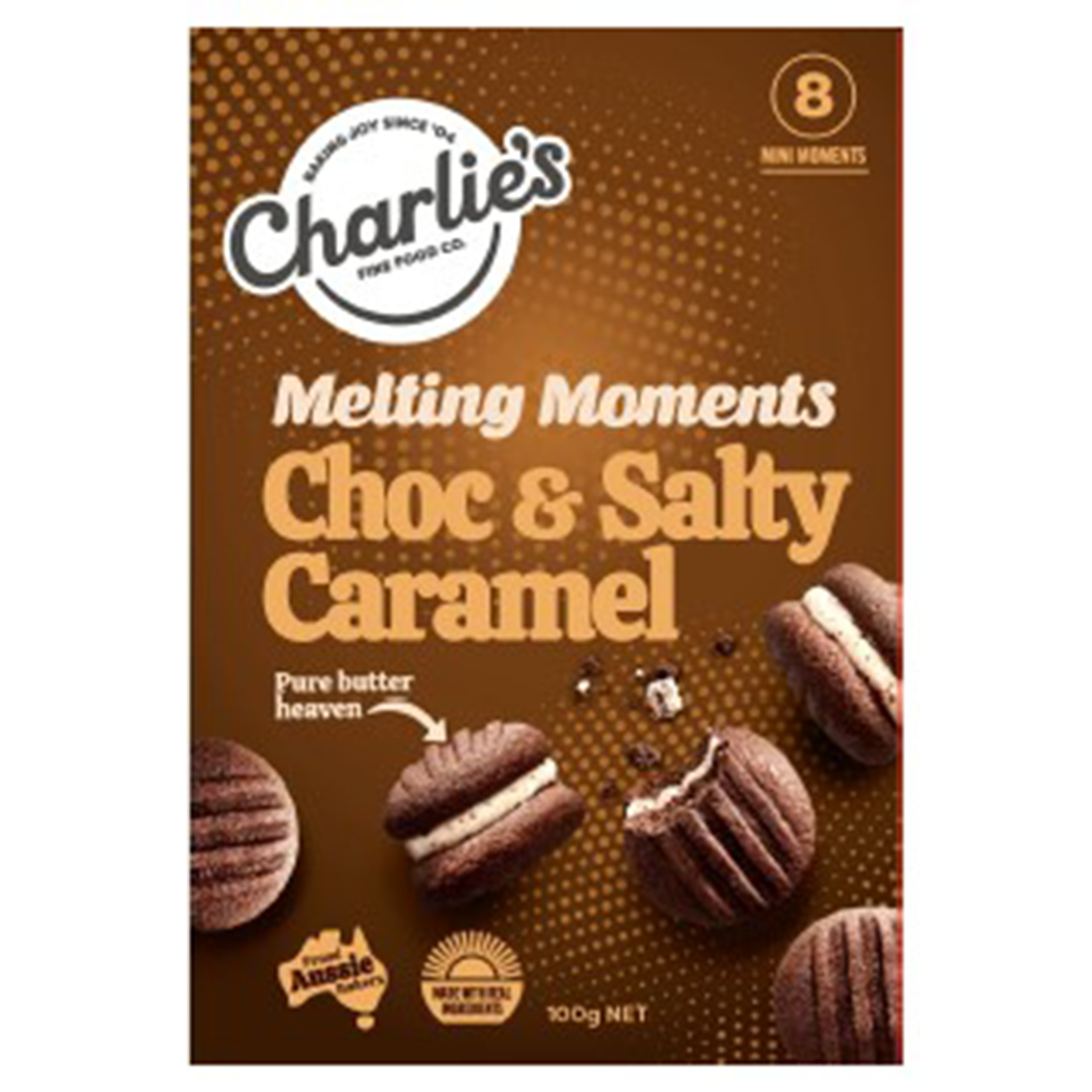 Charlies - Mini Melting Moments - Choc & Salty Caramel - Medium