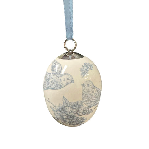 EASTER EGG HANGING JASPER BLUE