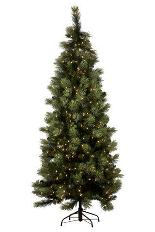 7.5ft Carolina Pine Slim Christmas Tree with Lights (NATCP75S)