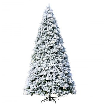 12ft(366cm) Frosted Colonial Christmas Tree with Lights iNATFC111)